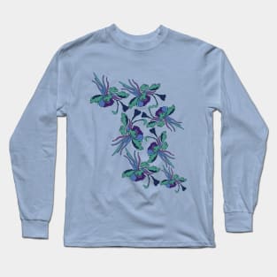 Columbine Flowers Long Sleeve T-Shirt